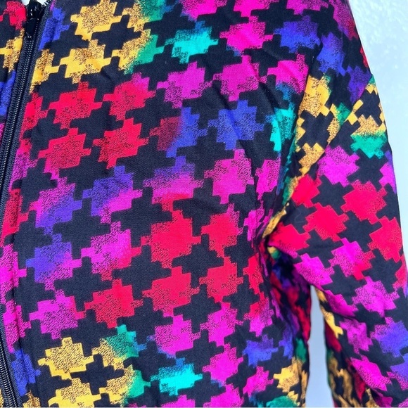 VINTAGE Amy Byer Cropped Jacket Zip Up Bomber Size Medium 10 - 12 Vtg 1980s - Picture 4 of 8